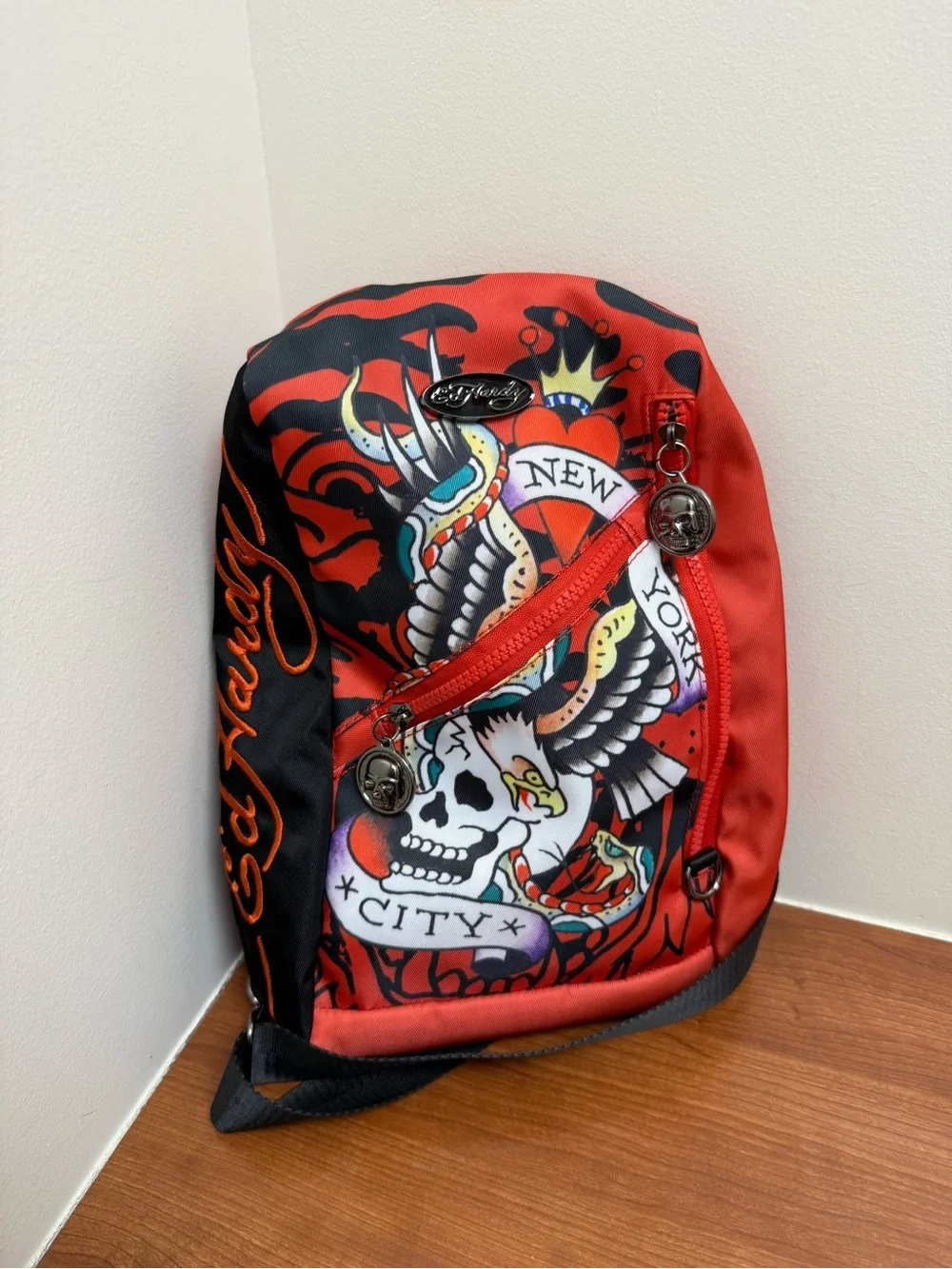 Ed Hardy Red Black Skull Tattoo 